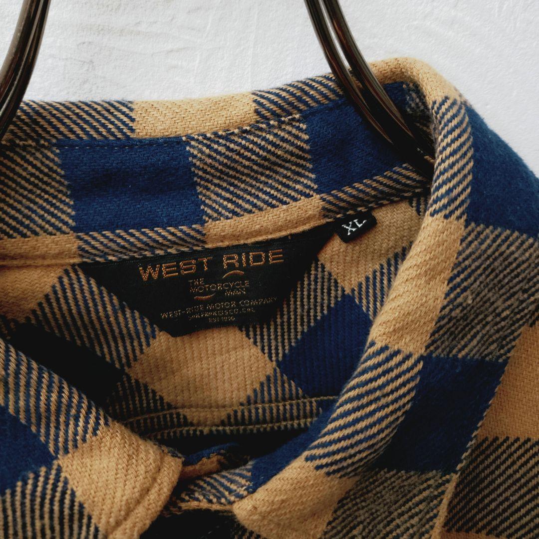 や*ん様 新品 日本製 WEST RIDE ウエストライド チェックネルシャツ