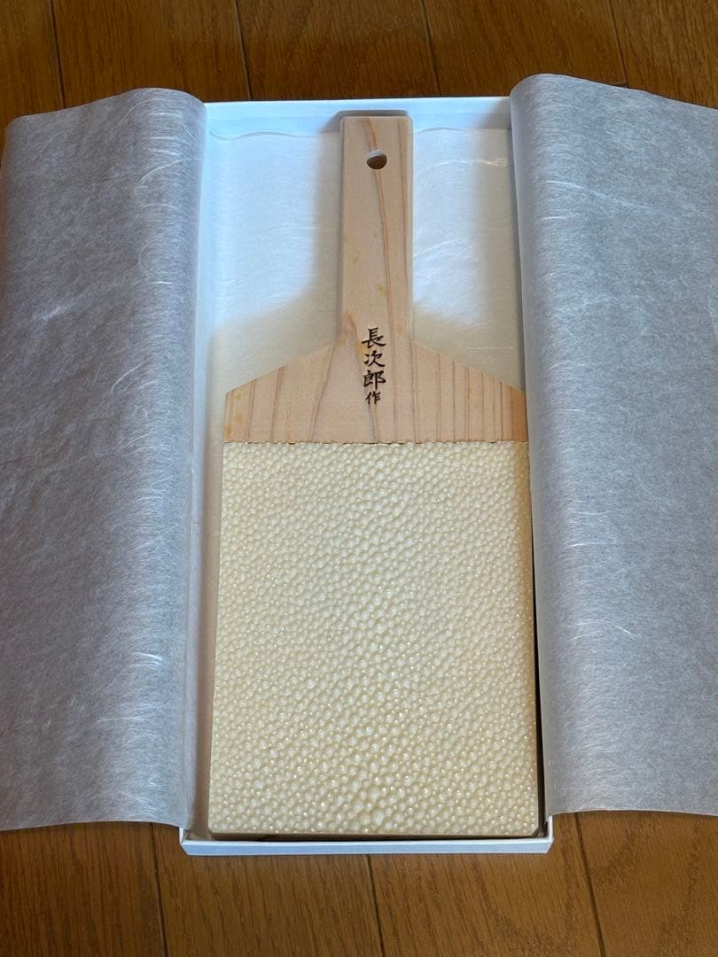 厳選本鮫皮使用　超特大 鮫皮おろし 長次郎作 超特大（27cm）
