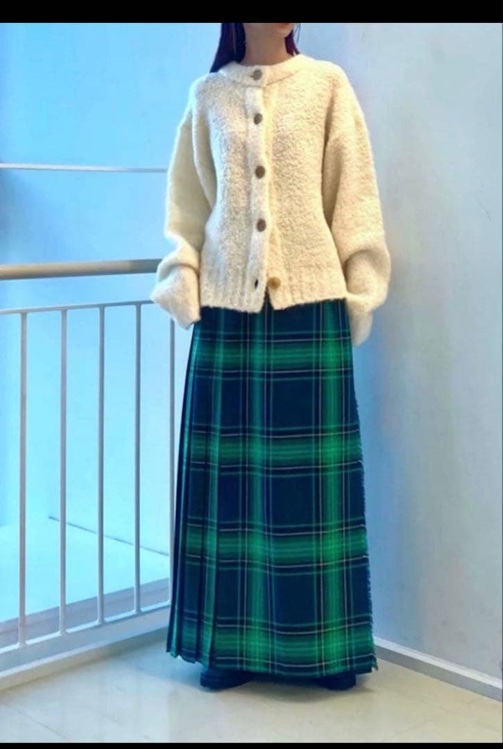 新品同様　O'NEIL of DUBLIN コンビ マキシ キルトスカート