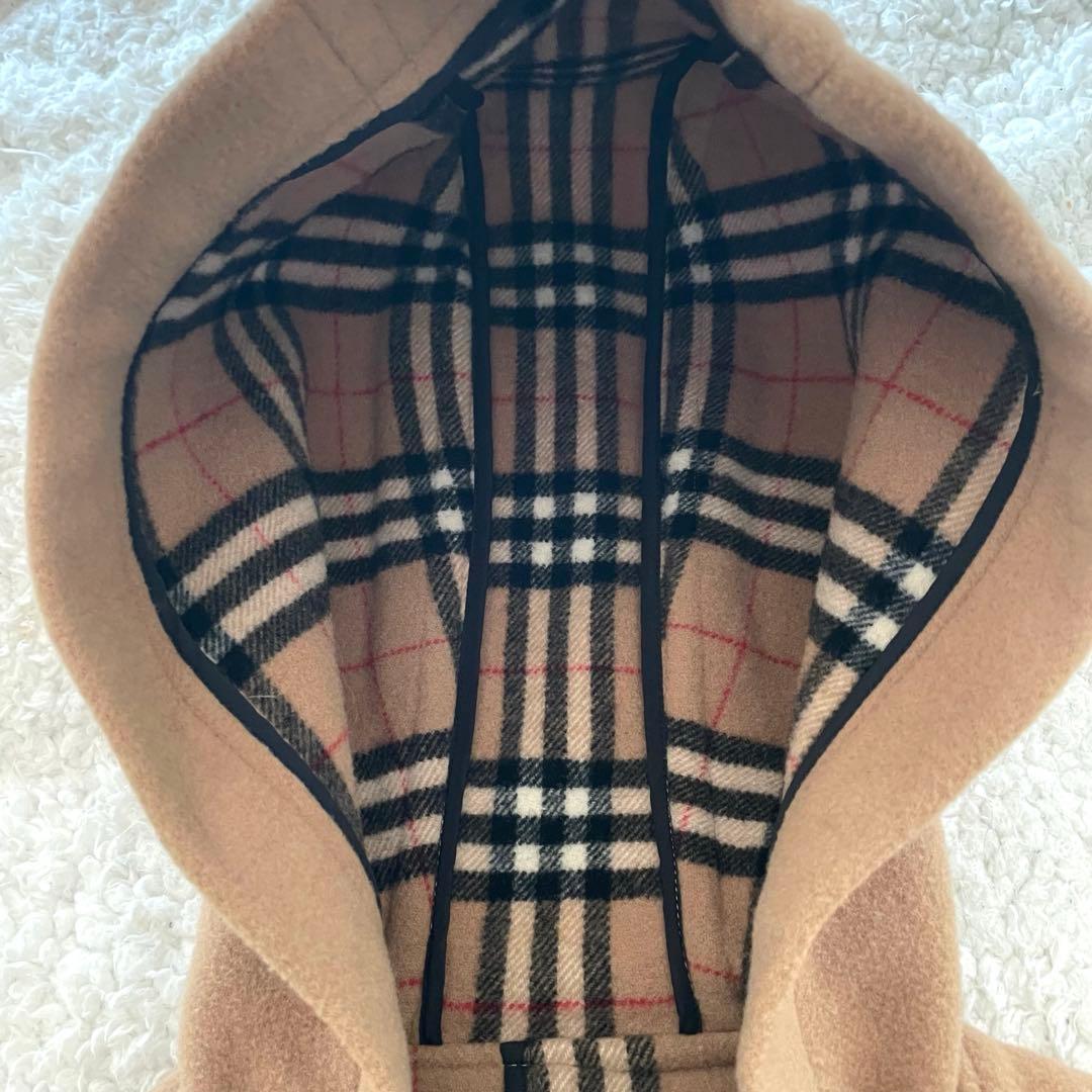 BURBERRY BLUE LABEL チェック ロングダッフルコート キャメル