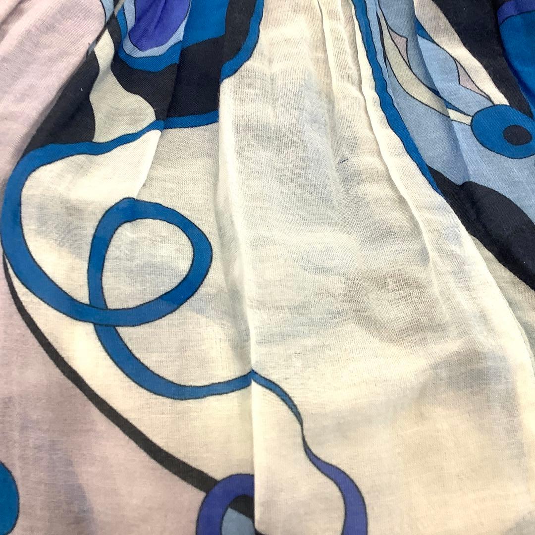 EMILIO PUCCI ティアードマキシスカート　ミディドレス　ブルー系