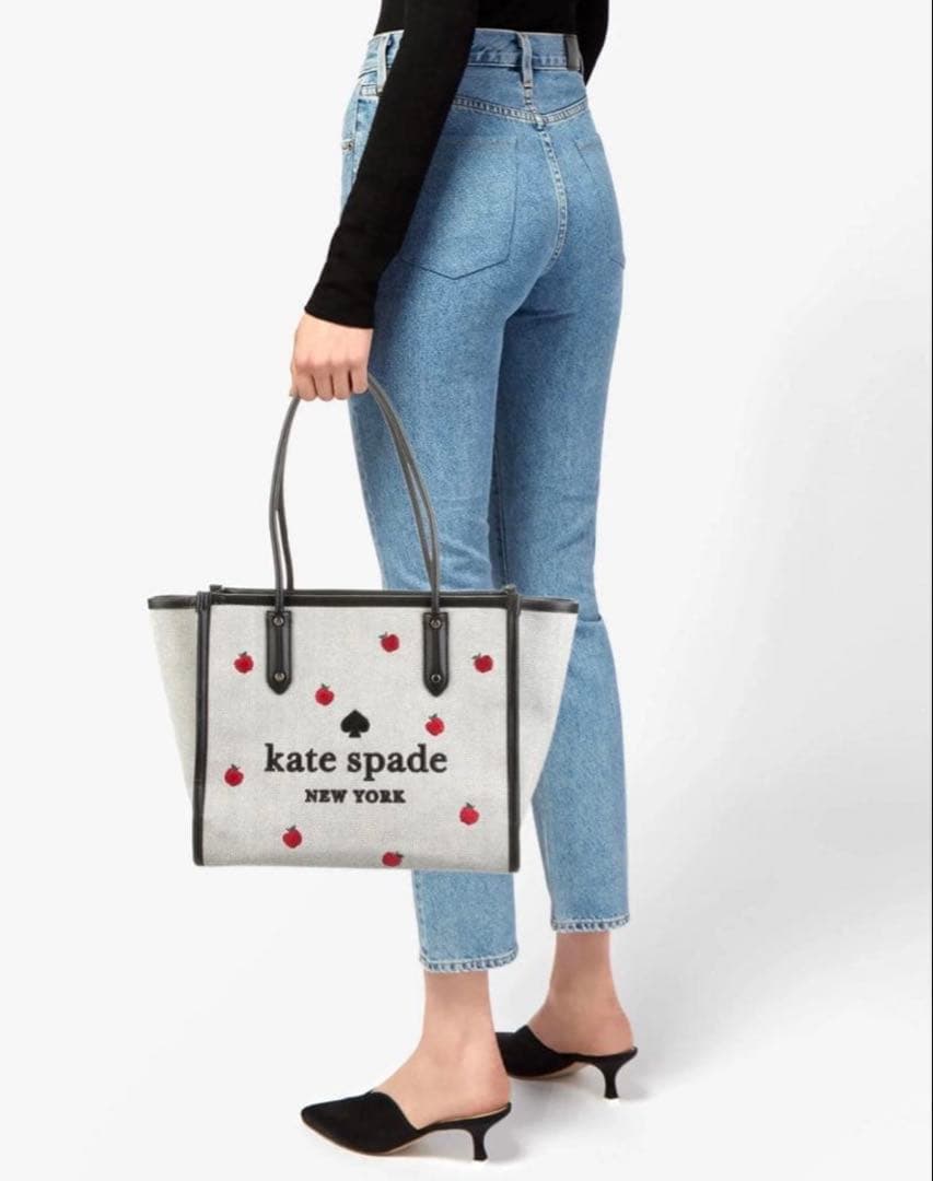 kate spade りんご柄トートバッグ