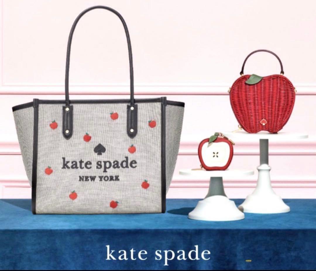 kate spade りんご柄トートバッグ