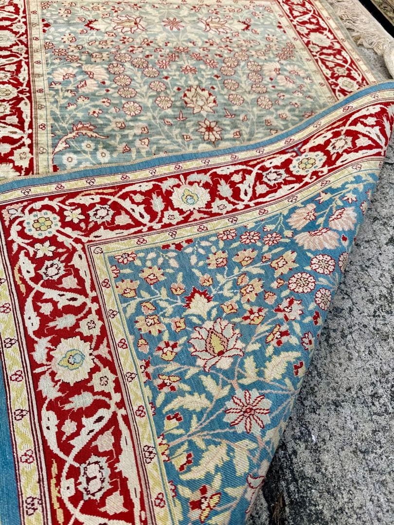 トルコ ヘレケ絨毯 105×65cm シルク100% 手織り ヴィンテージ