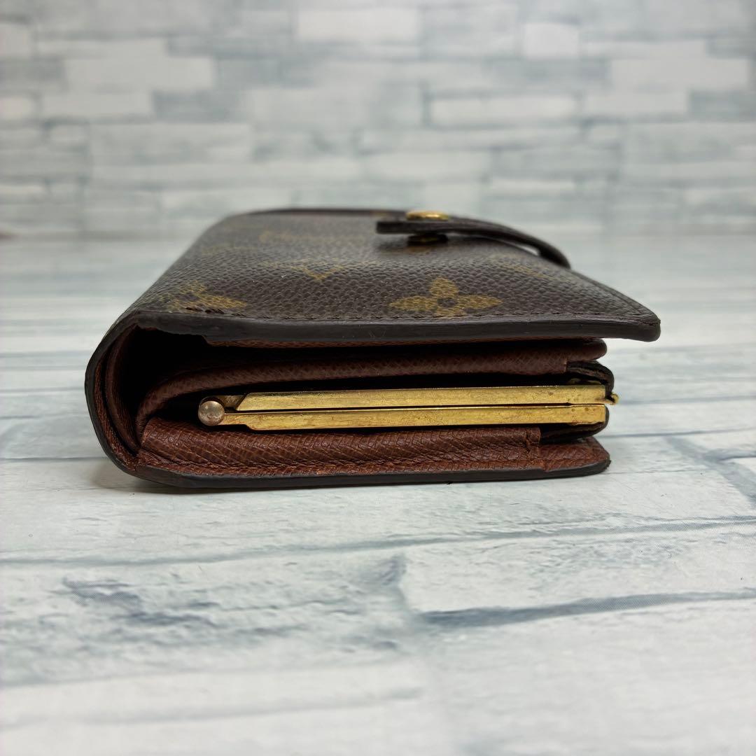 極美品　60 ルイヴィトン モノグラム 二つ折り財布　がま口　uo7