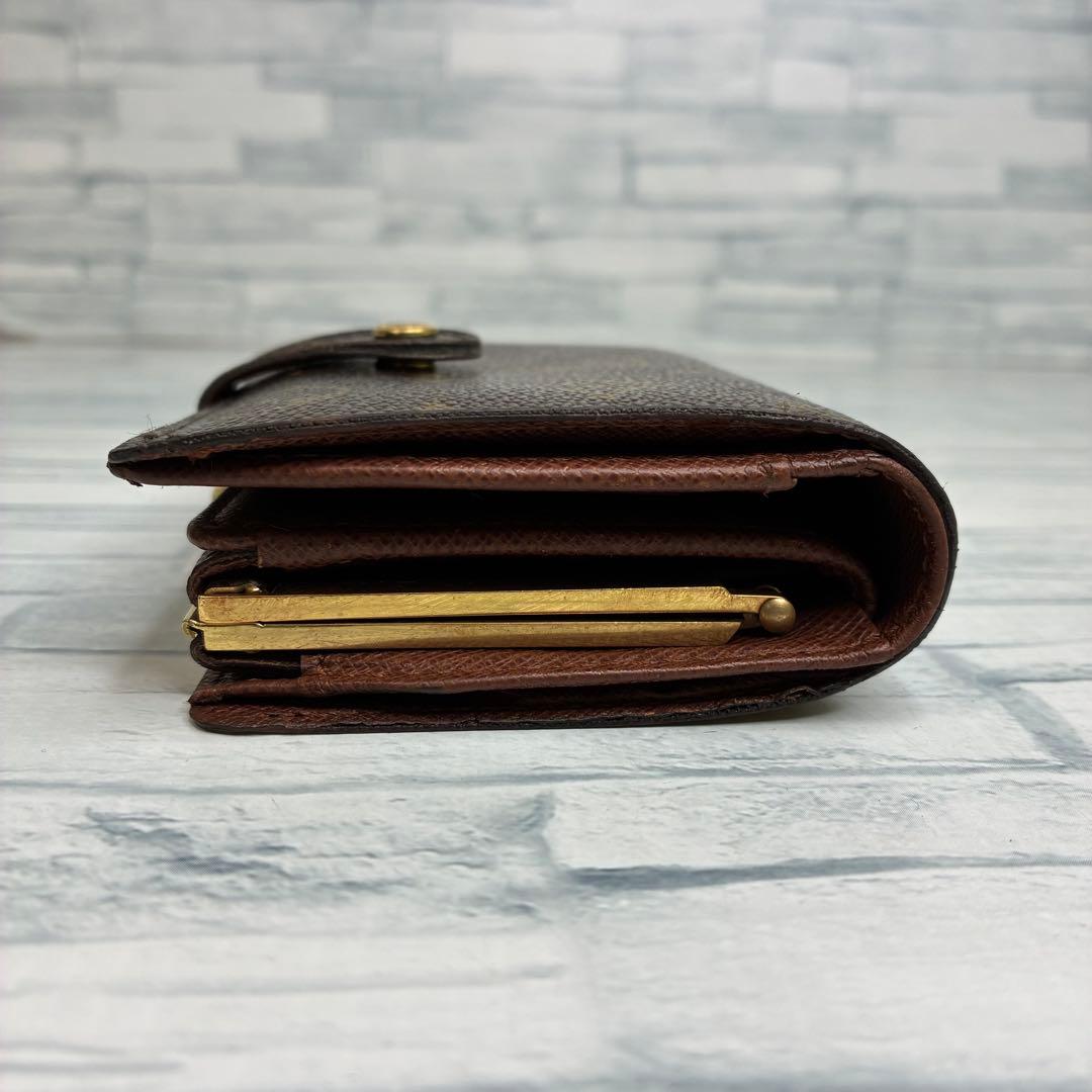 極美品　60 ルイヴィトン モノグラム 二つ折り財布　がま口　uo7