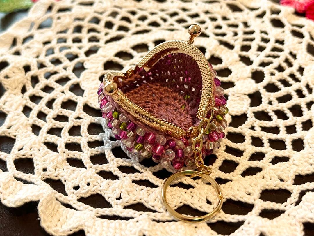 手作り　ビーズがま口　2個セット♡ No.19 & 21