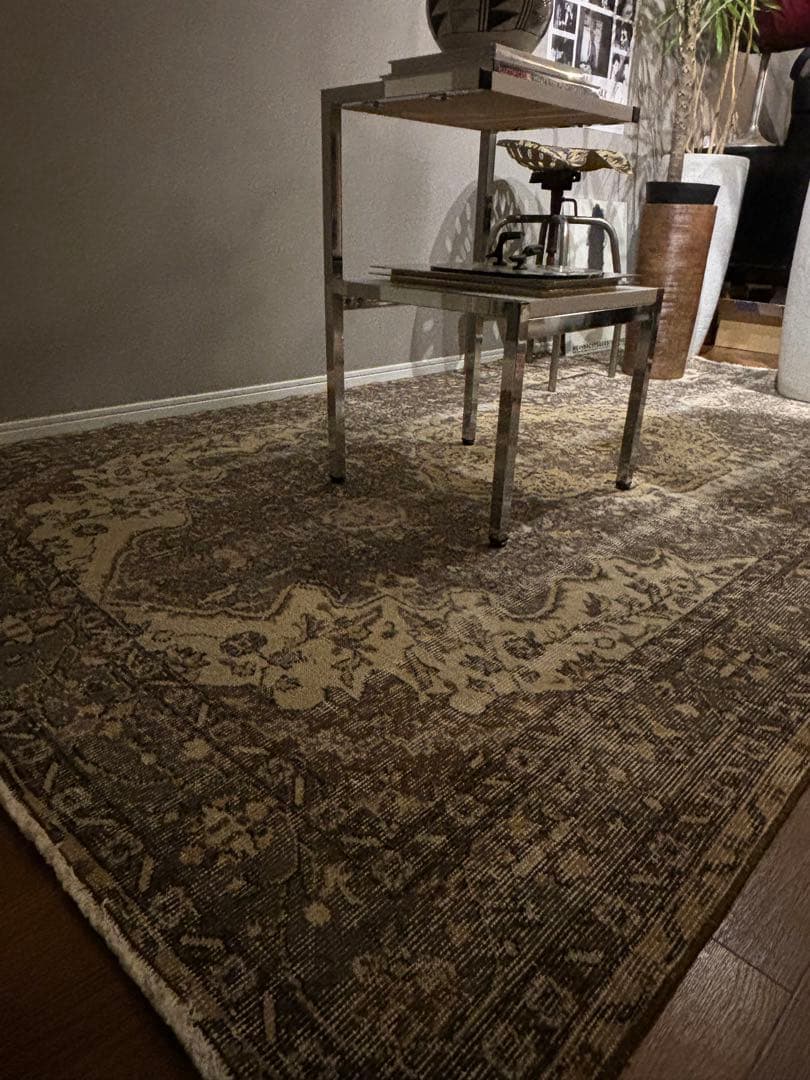 トルコヴィンテージラグ　大判165x286メダリオン グレージュ