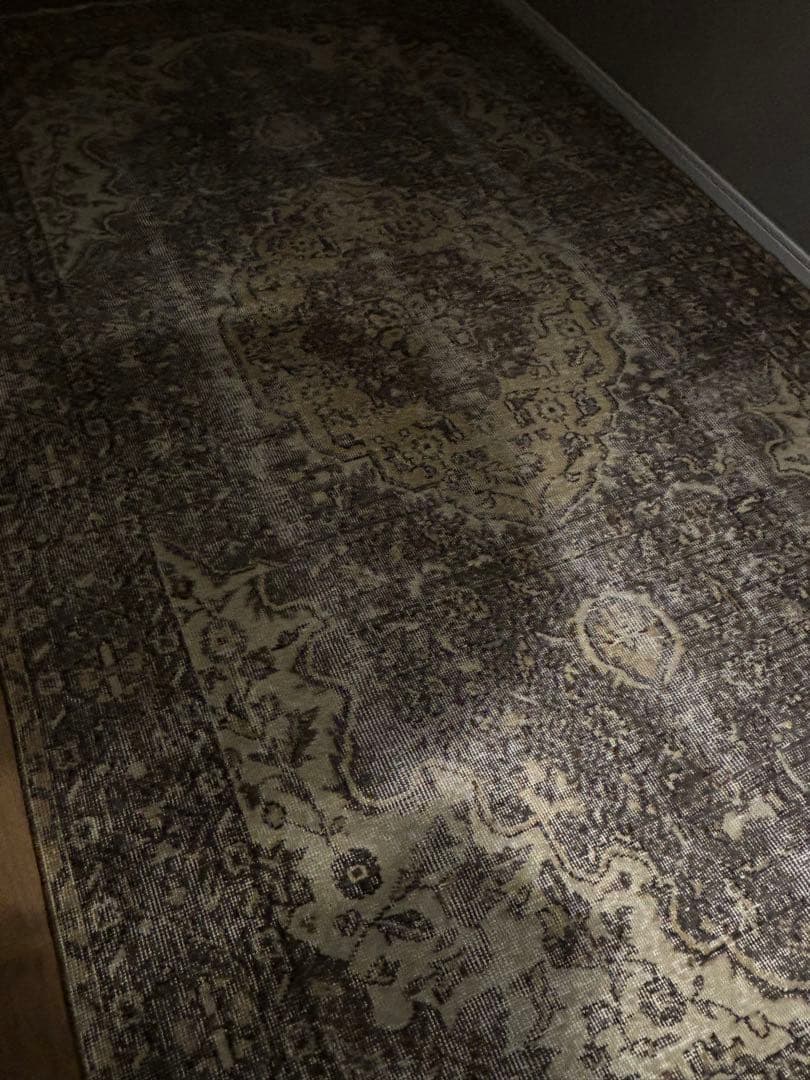 トルコヴィンテージラグ　大判165x286メダリオン グレージュ