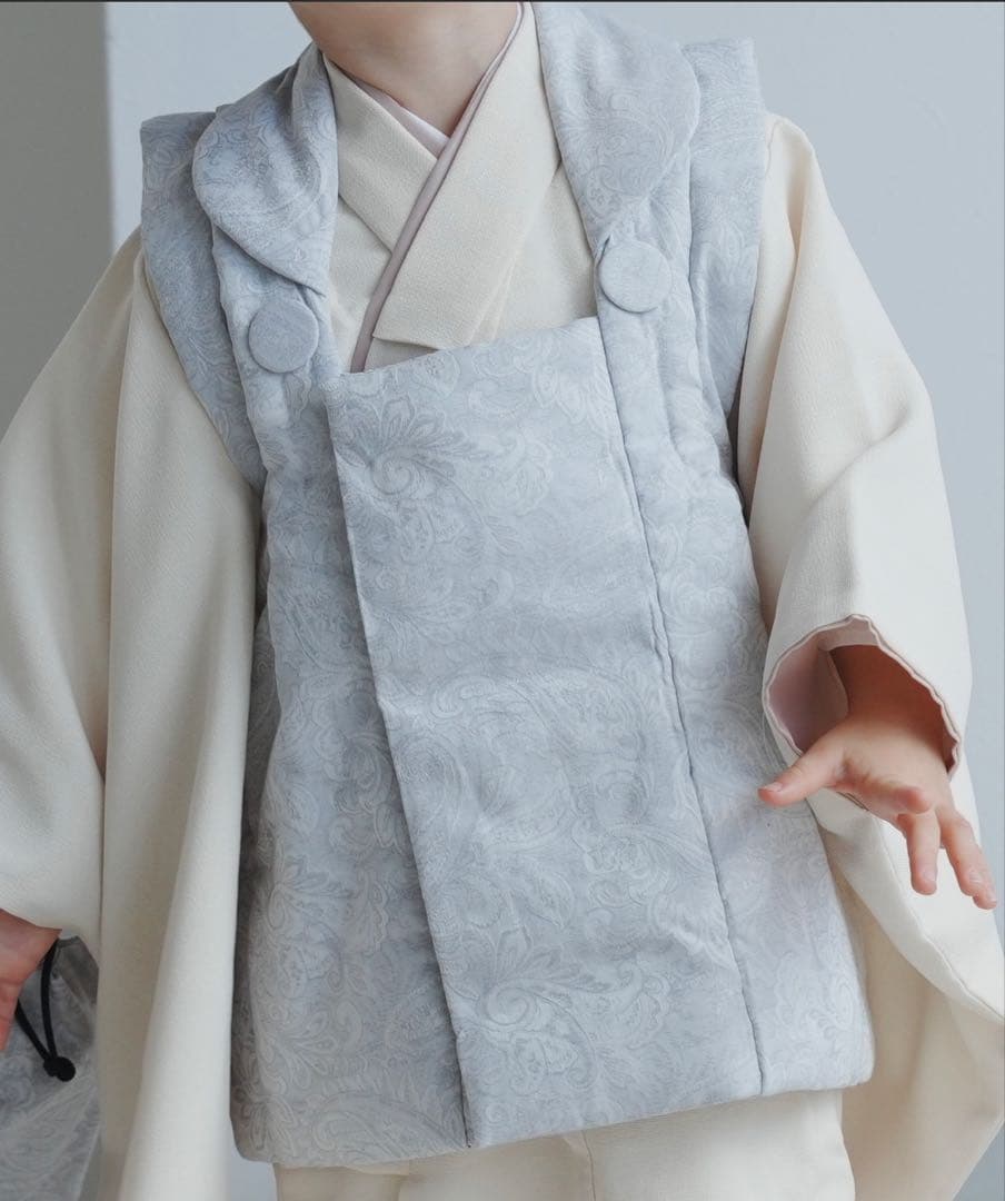七五三　３歳　被布コートセット 男の子 utatane ジャガード　正月　お正月