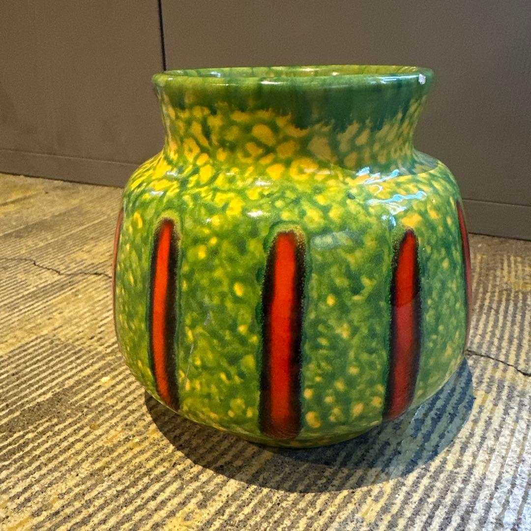 ❷70s ミッドセンチュリー フラワーベース 花瓶 ビンテージ FAT LAVA