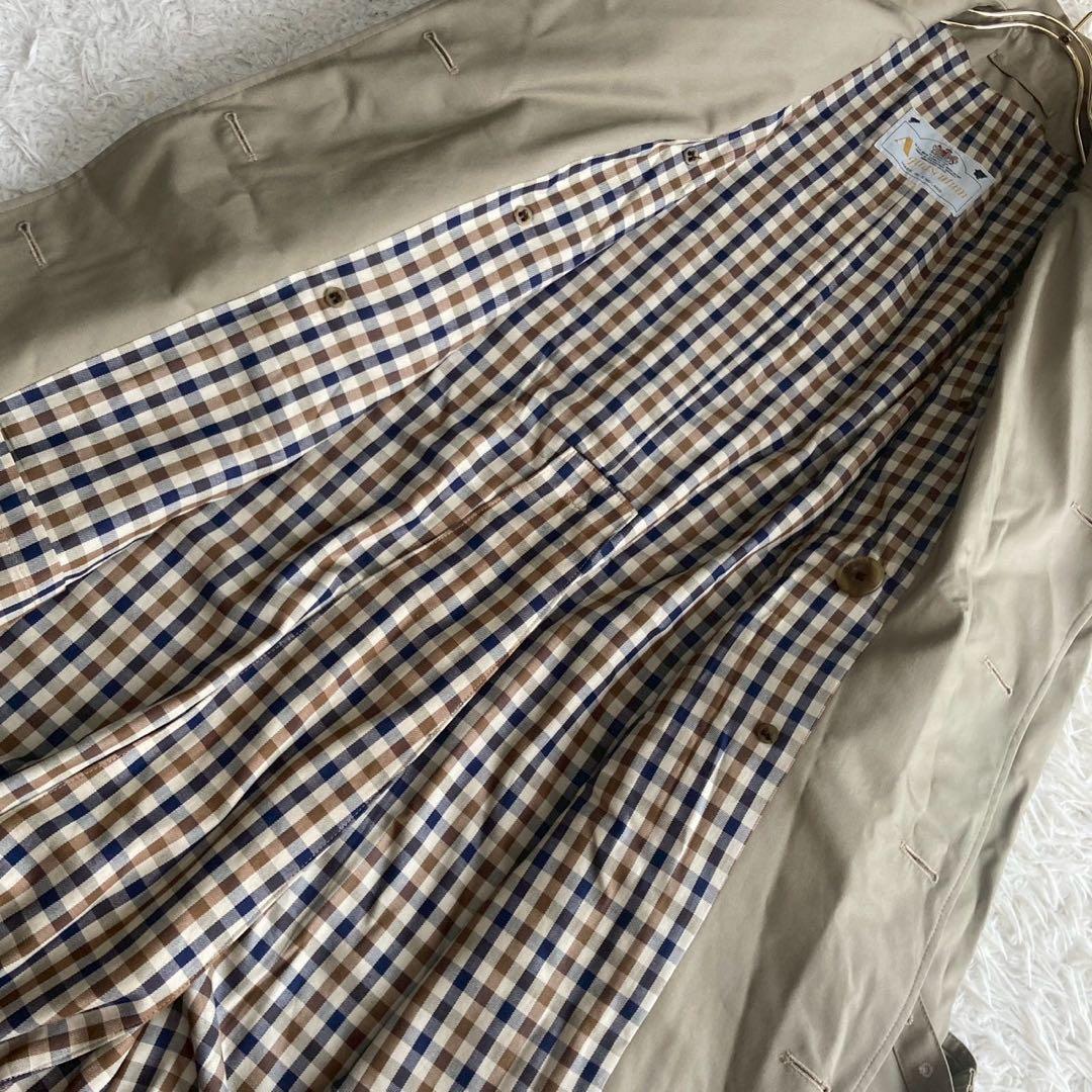 Aquascutum トレンチコート カーキ キレイめ オフィス ビジネス