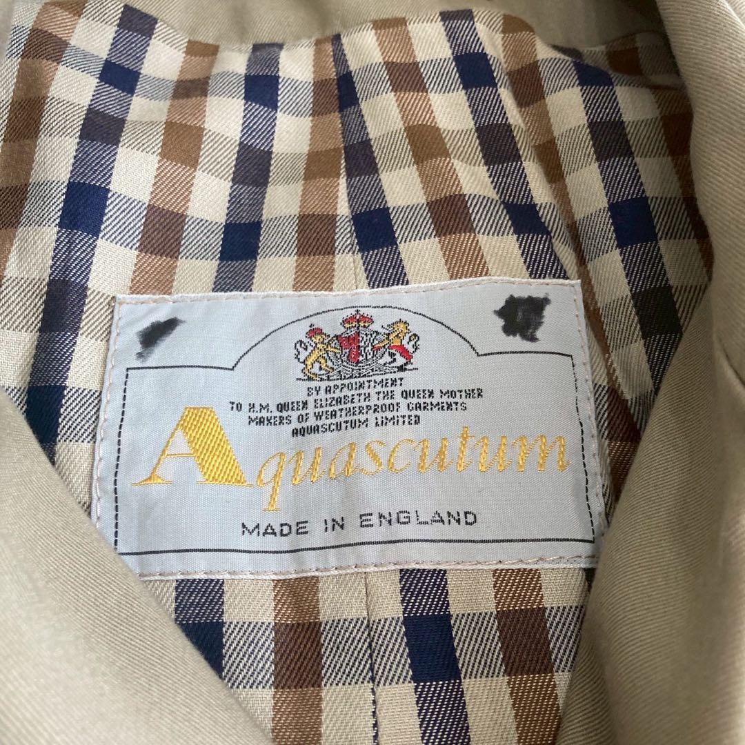 Aquascutum トレンチコート カーキ キレイめ オフィス ビジネス