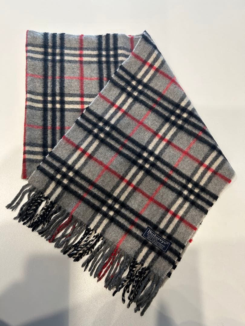 BURBERRYバーバリーカシミヤ100% マフラー グレー未使用