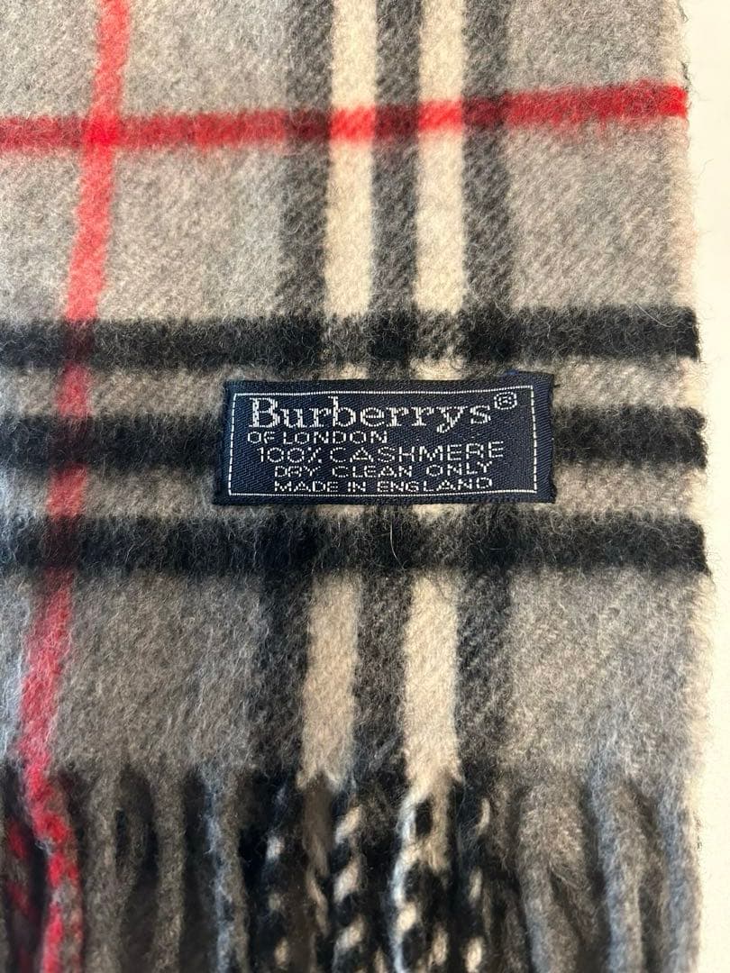 BURBERRYバーバリーカシミヤ100% マフラー グレー未使用
