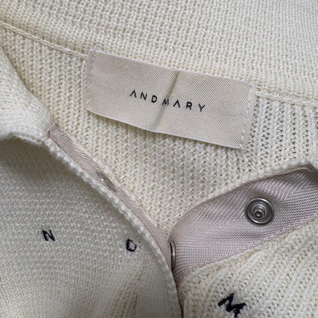 正規品 andmary lindsay logo tops ivory