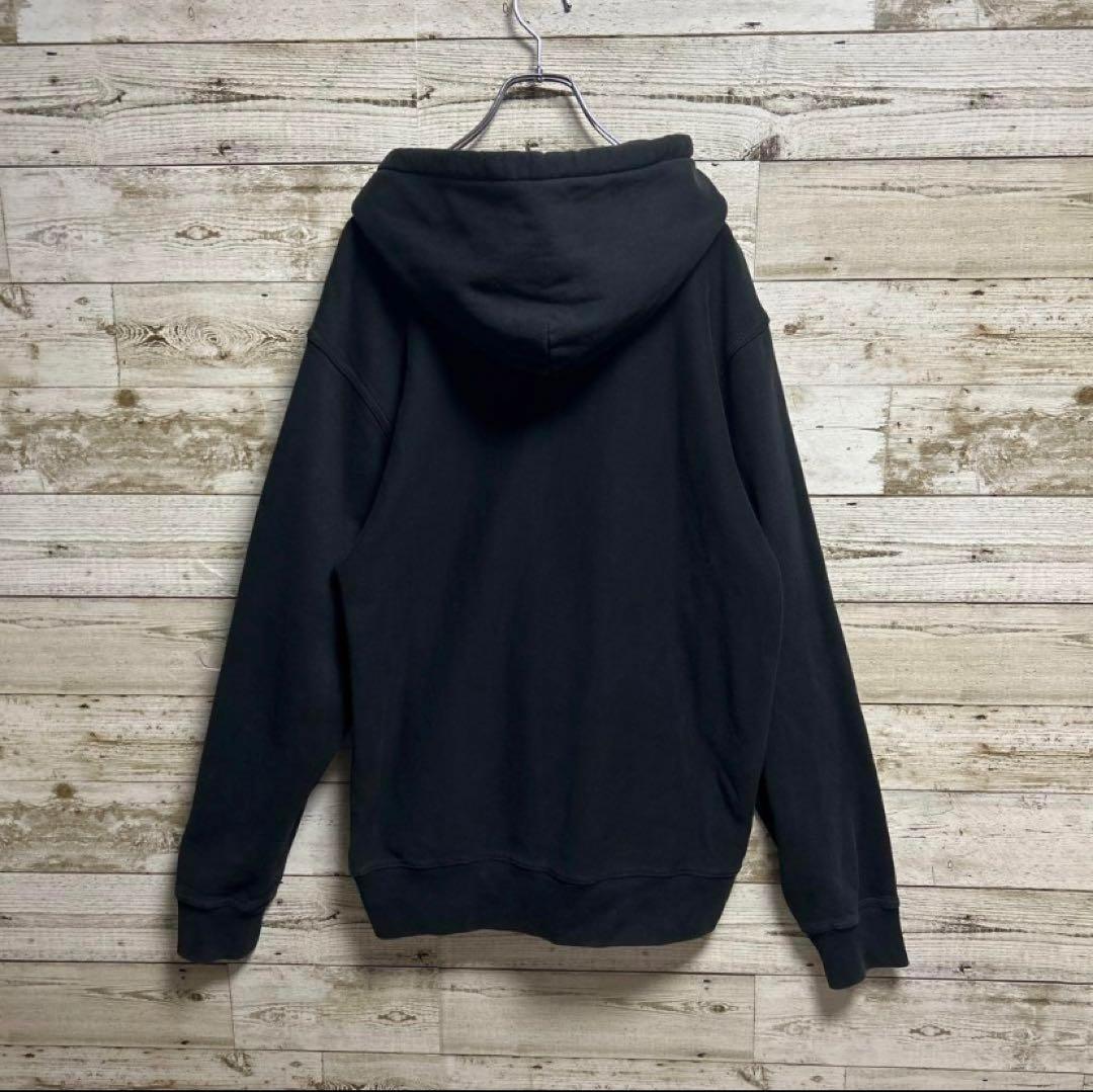 ステューシー stussy ワンポイント 刺繍ロゴ パーカー フーディー 90s