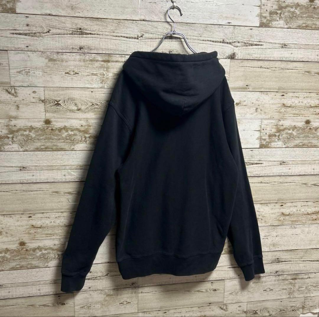 ステューシー stussy ワンポイント 刺繍ロゴ パーカー フーディー 90s