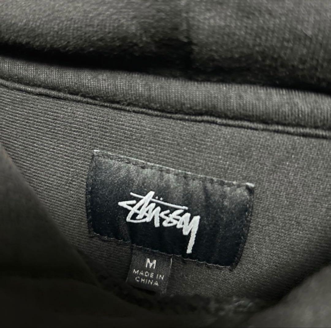 ステューシー stussy ワンポイント 刺繍ロゴ パーカー フーディー 90s