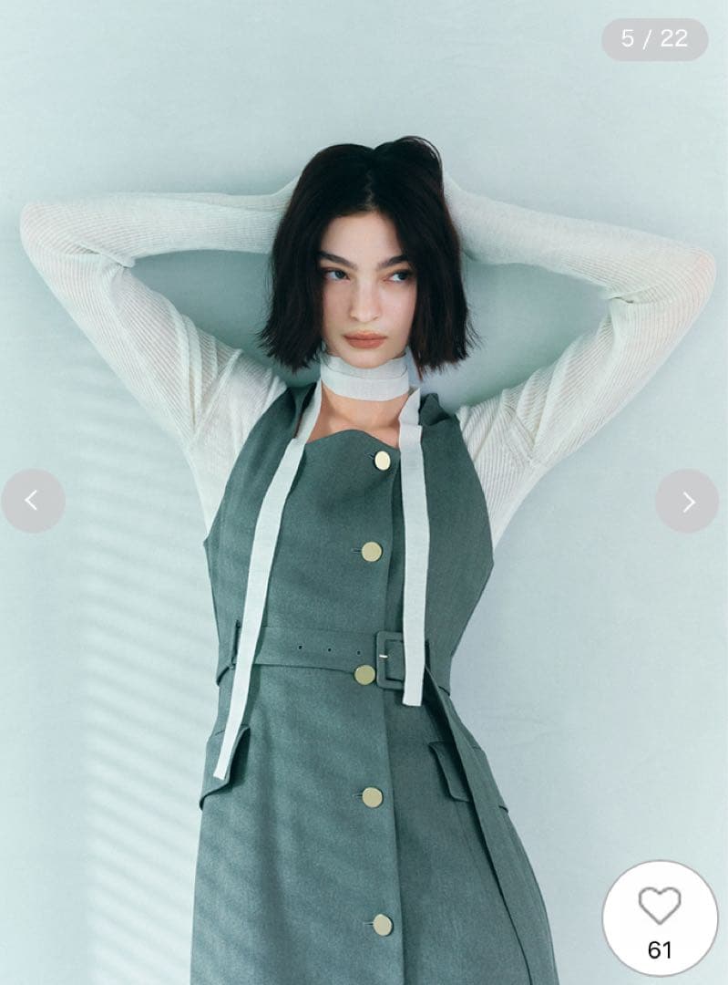 FRAY I.D ダブルヘリンボーンジレワンピース