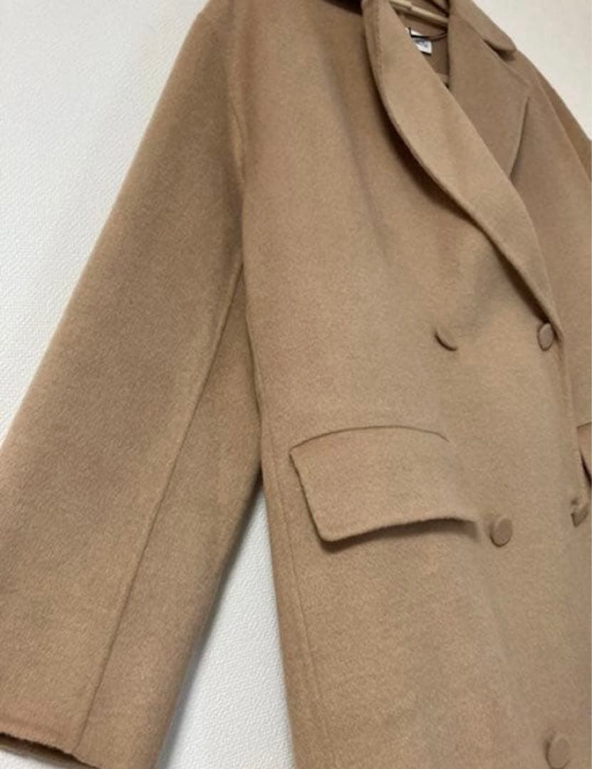 ミィ　　ZARA ベージュ ダブルブレスト ロングコート⭐︎新品