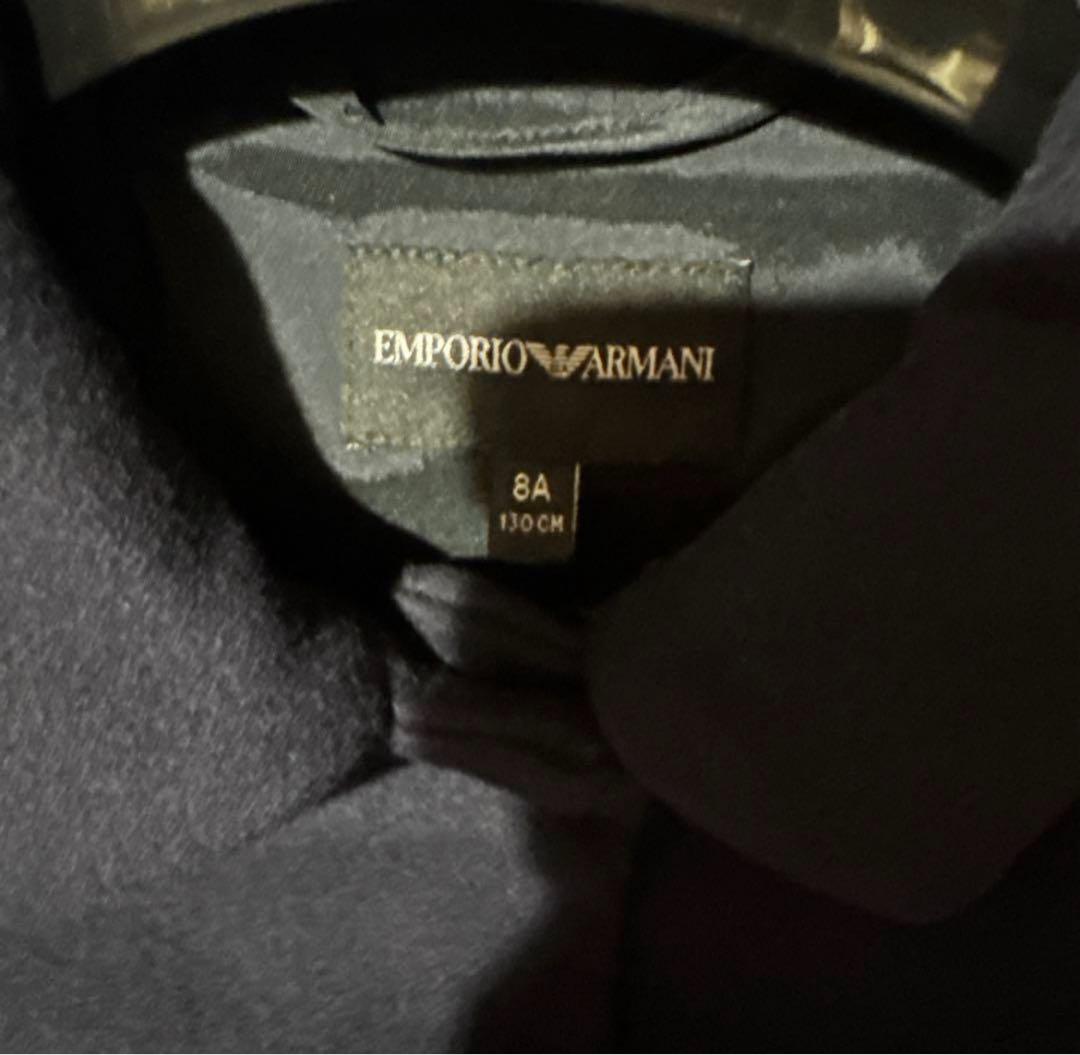 EMPORIO ARMANI ウールコート　ネイビー 8A(130cm)