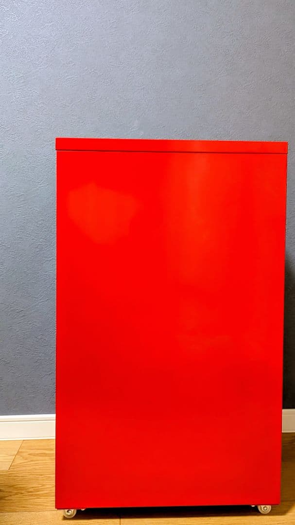 【廃盤】【IKEA】HELMER ヘルメル キャスター付き　レッド　キャビネット