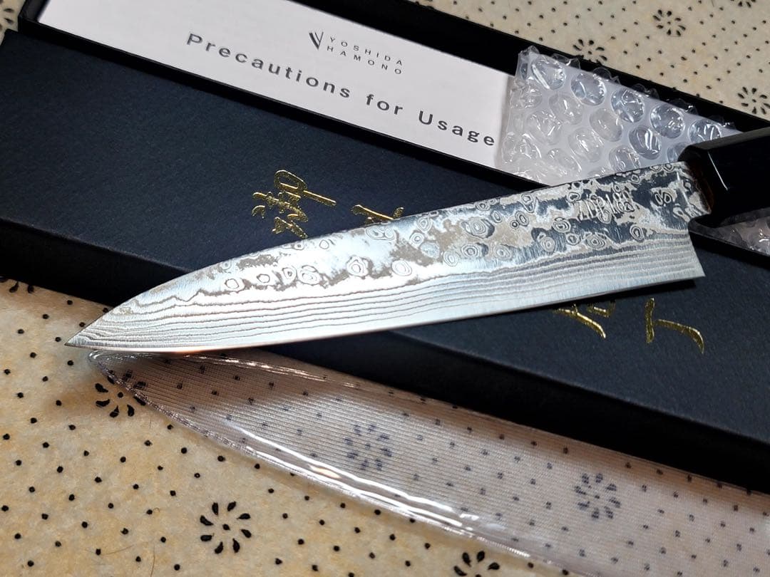 吉田刃物　ダマスカス　zdp189 ペティナイフ150mm