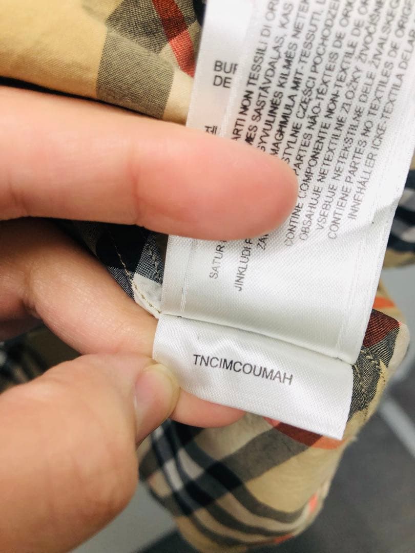 美品！ Burberry スリムフィット チェック コットンシャツ