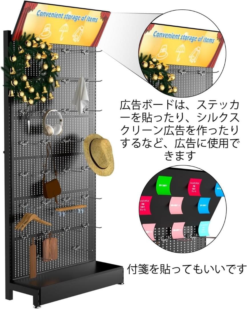 85x36x13インチ✨ポータブルガレージ収納ボックスラック✨金属展示棚
