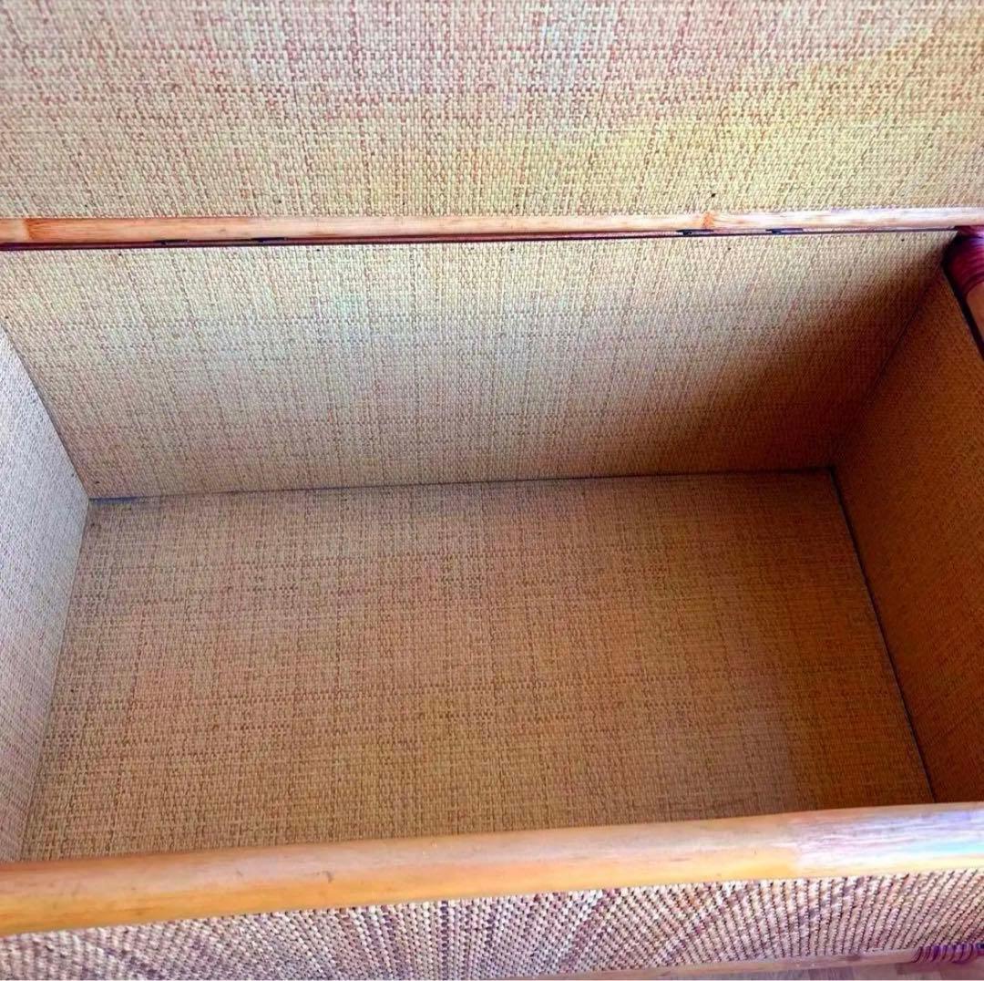 ラタン 籐　ベンチ収納ボックス