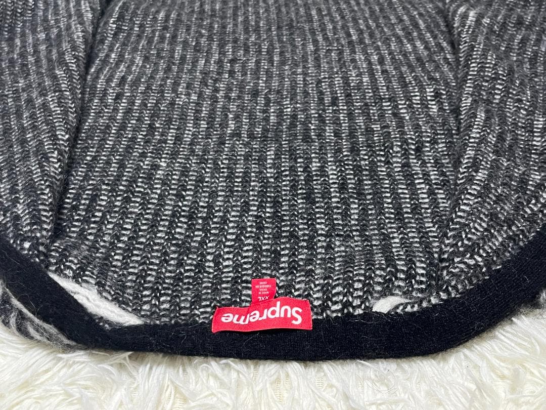 XXL 25SS シュプリーム ツートン モヘア カーディガン ブラック