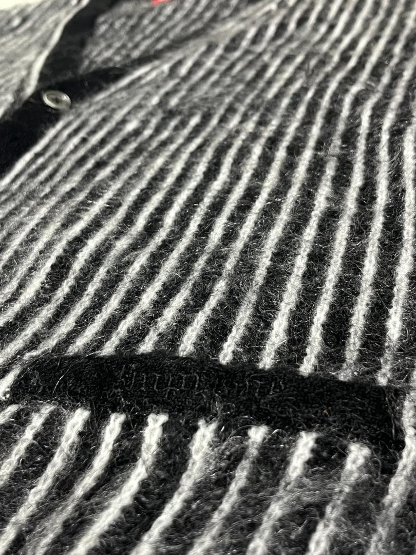 XXL 25SS シュプリーム ツートン モヘア カーディガン ブラック