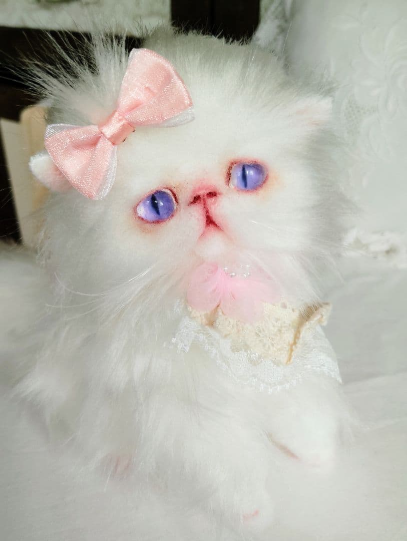 希少♡パープルアイ♡子猫ちゃん♡アートドール♡ぬいぐるみ♡