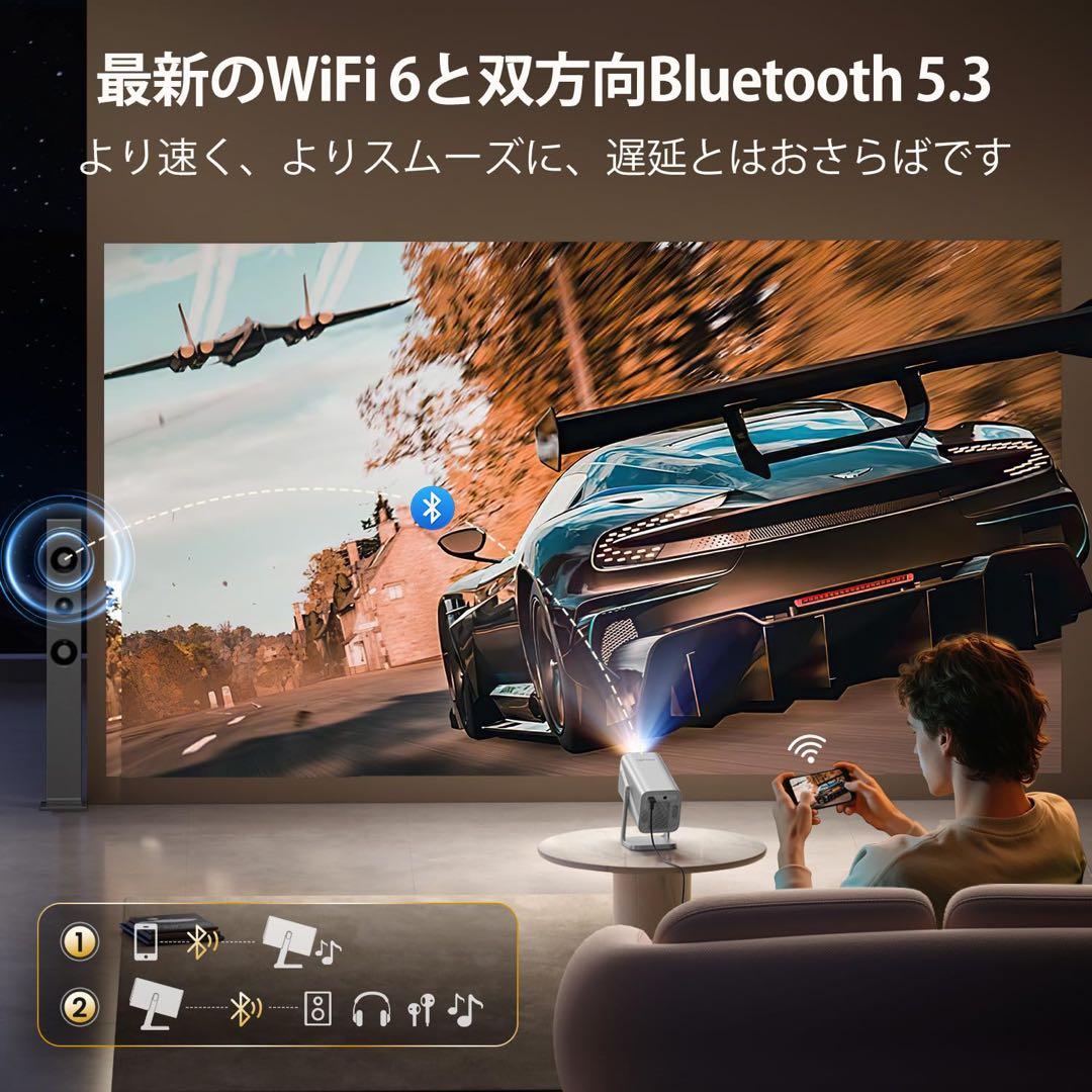 ✨プロジェクター 家庭用750ASNI 高輝度 プロジェクター 4K WiFi