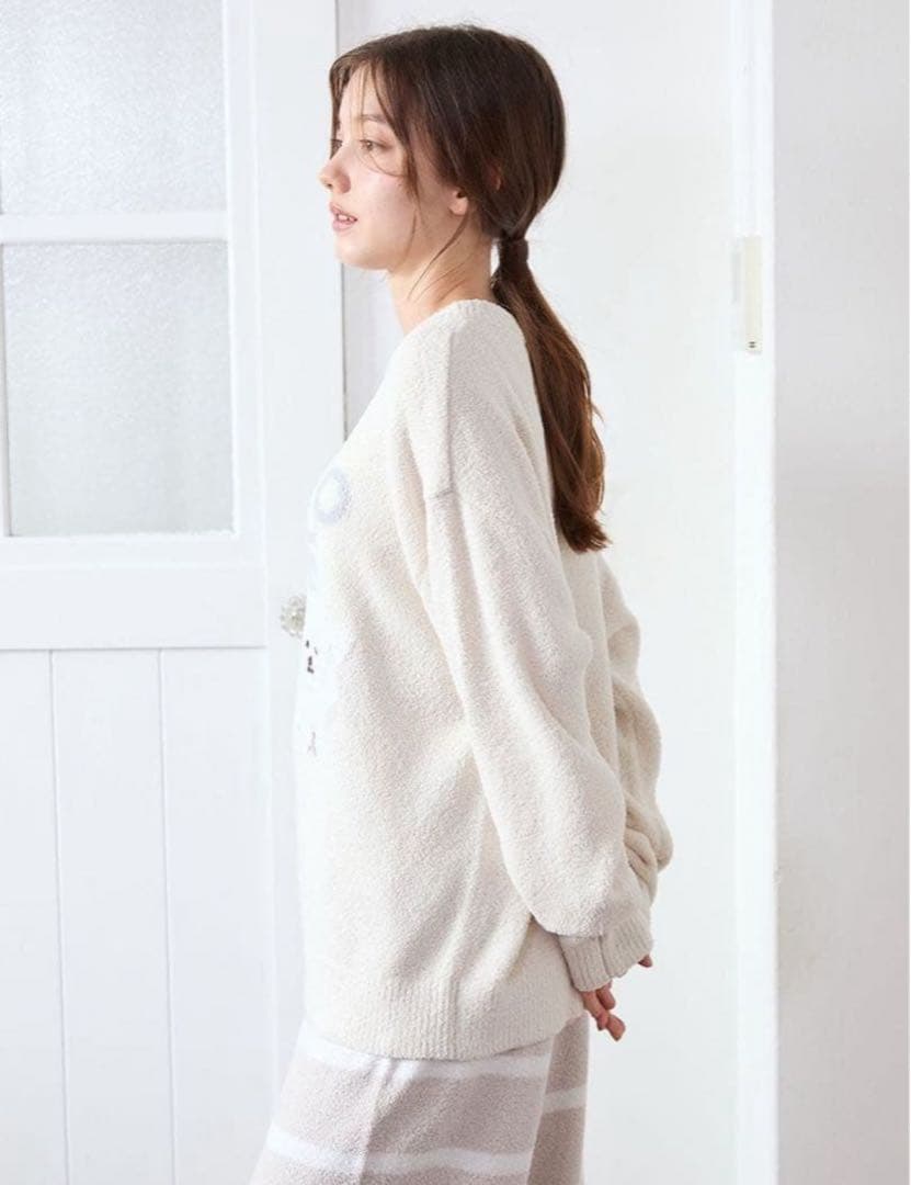 モチーフジャガードプルオーバー　ジェラートピケ　ビションフリーゼ