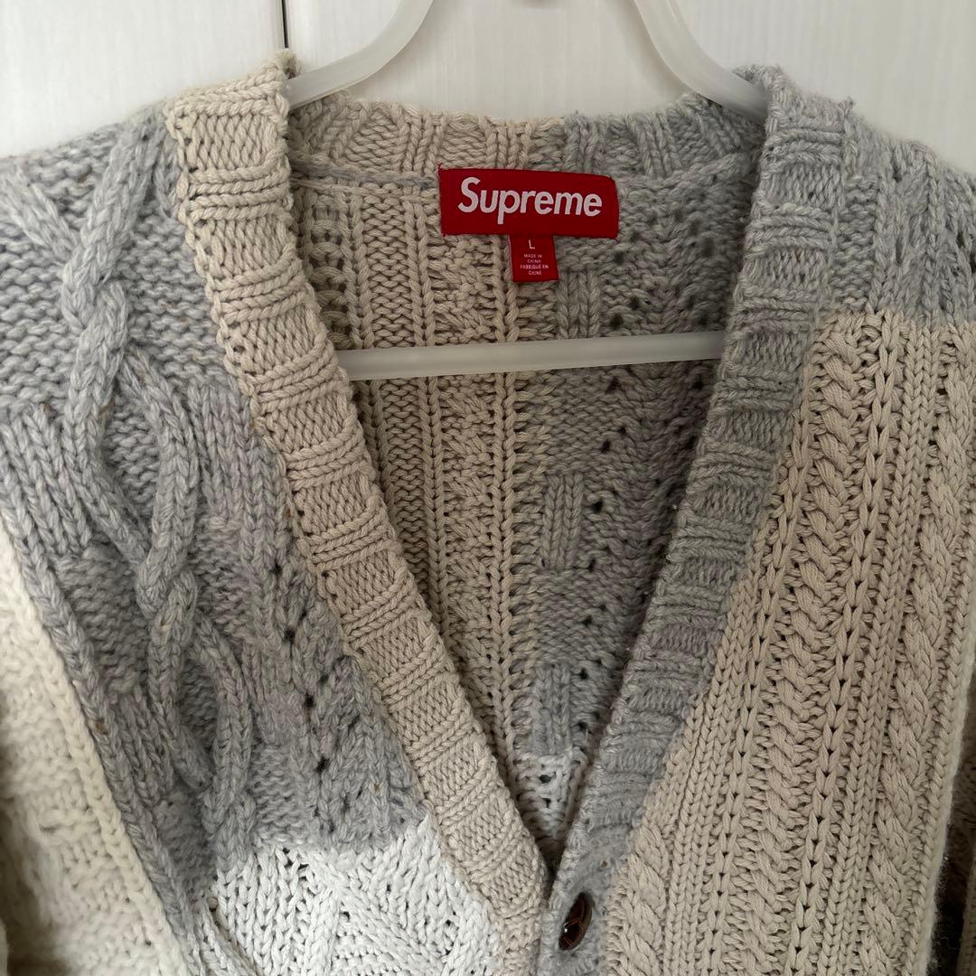 supreme パッチワークカーディガン