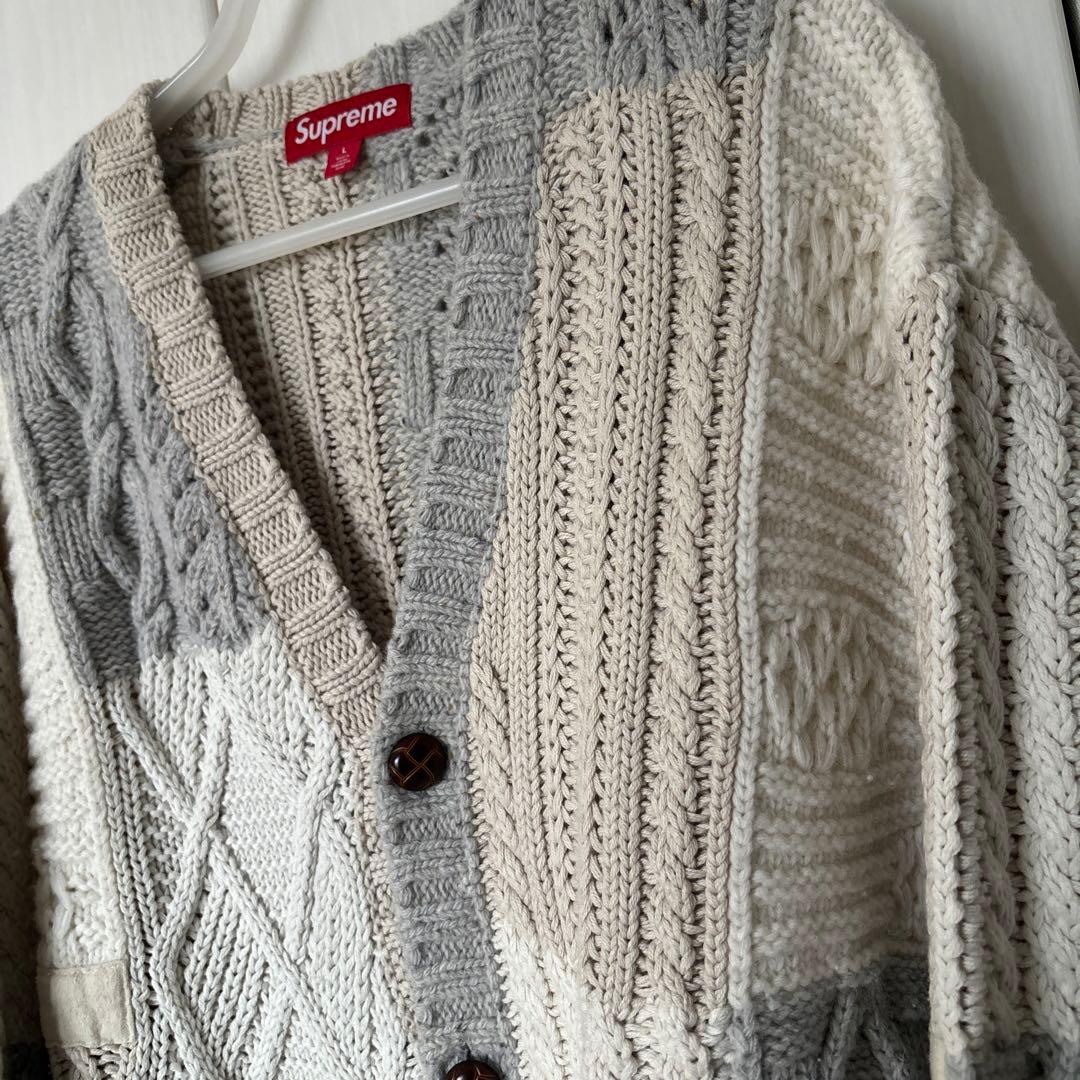 supreme パッチワークカーディガン