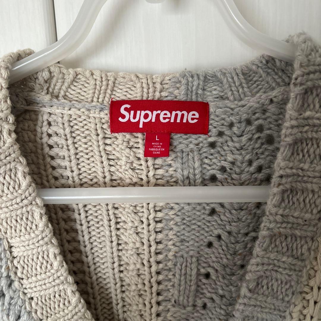 supreme パッチワークカーディガン
