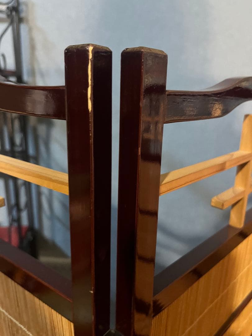 竹細工 衝立 4連 パーテーション 和風 モダン 間仕切り 昭和レトロ 古家具