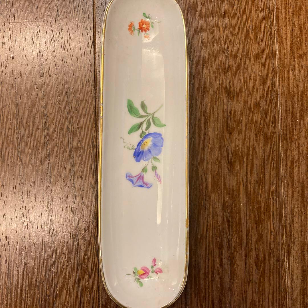 マイセン　ペン置き　トレイ　アンティーク　花柄