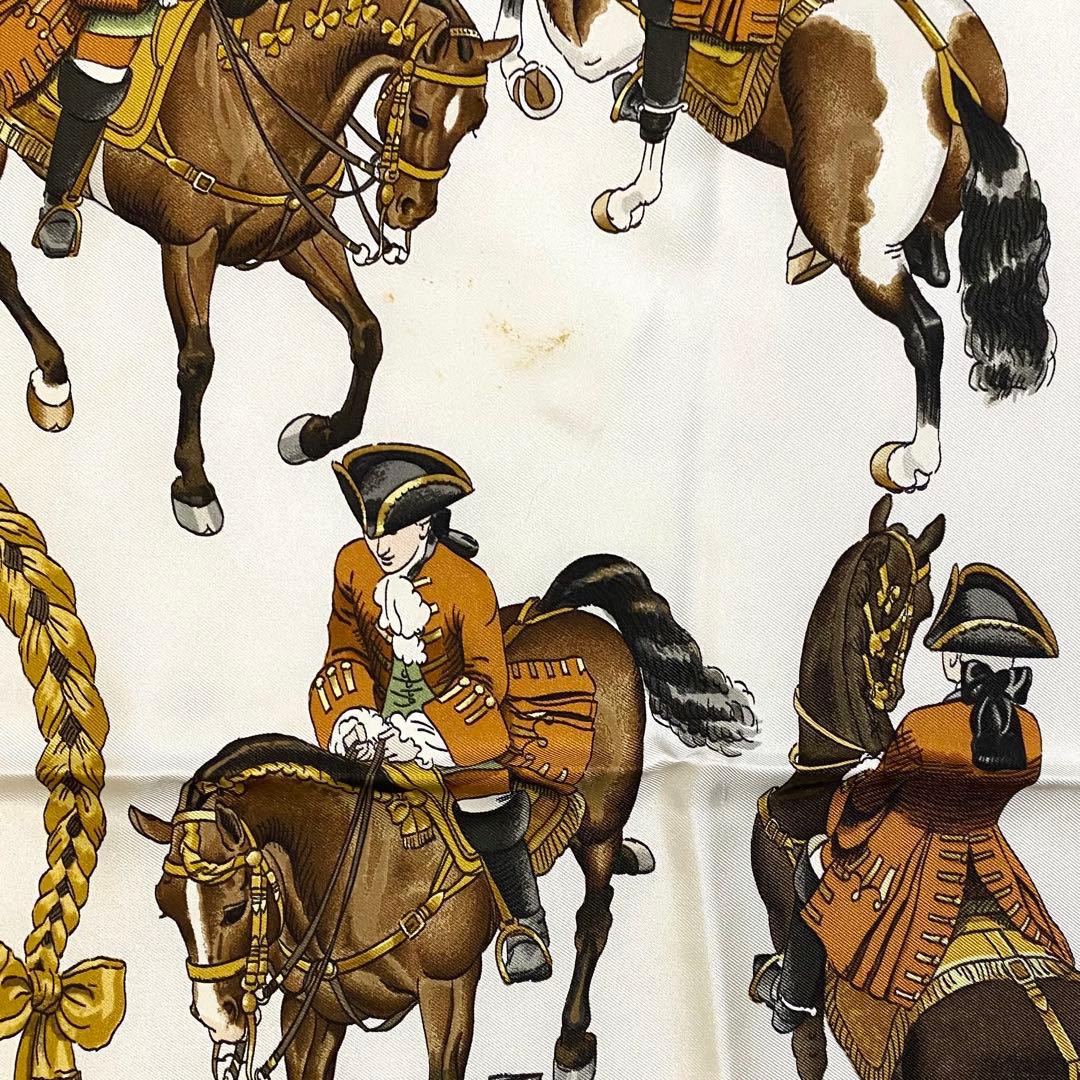 HERMES エルメス ☆ 絹 シルク スカーフ カレ90 BIG フランス 馬
