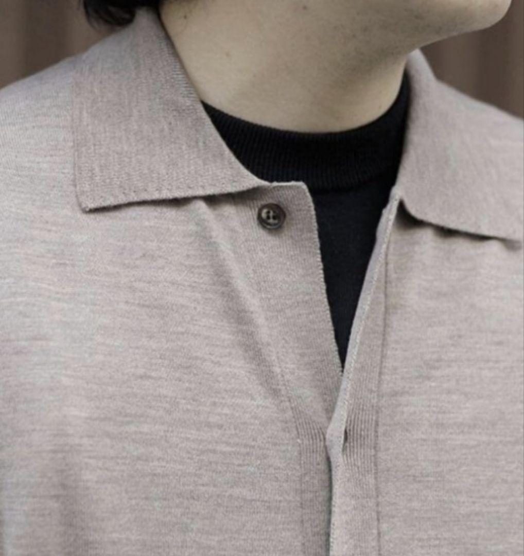 極美品24AW BATONER BABY WOOL POLO CARDIGAN