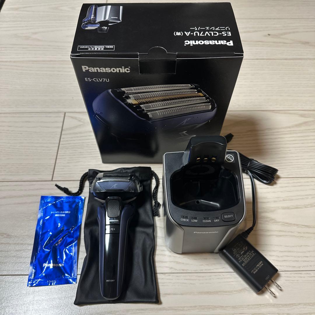 新品) 動作確認済) ひげ剃りPanasonic ES-CLV7U-A