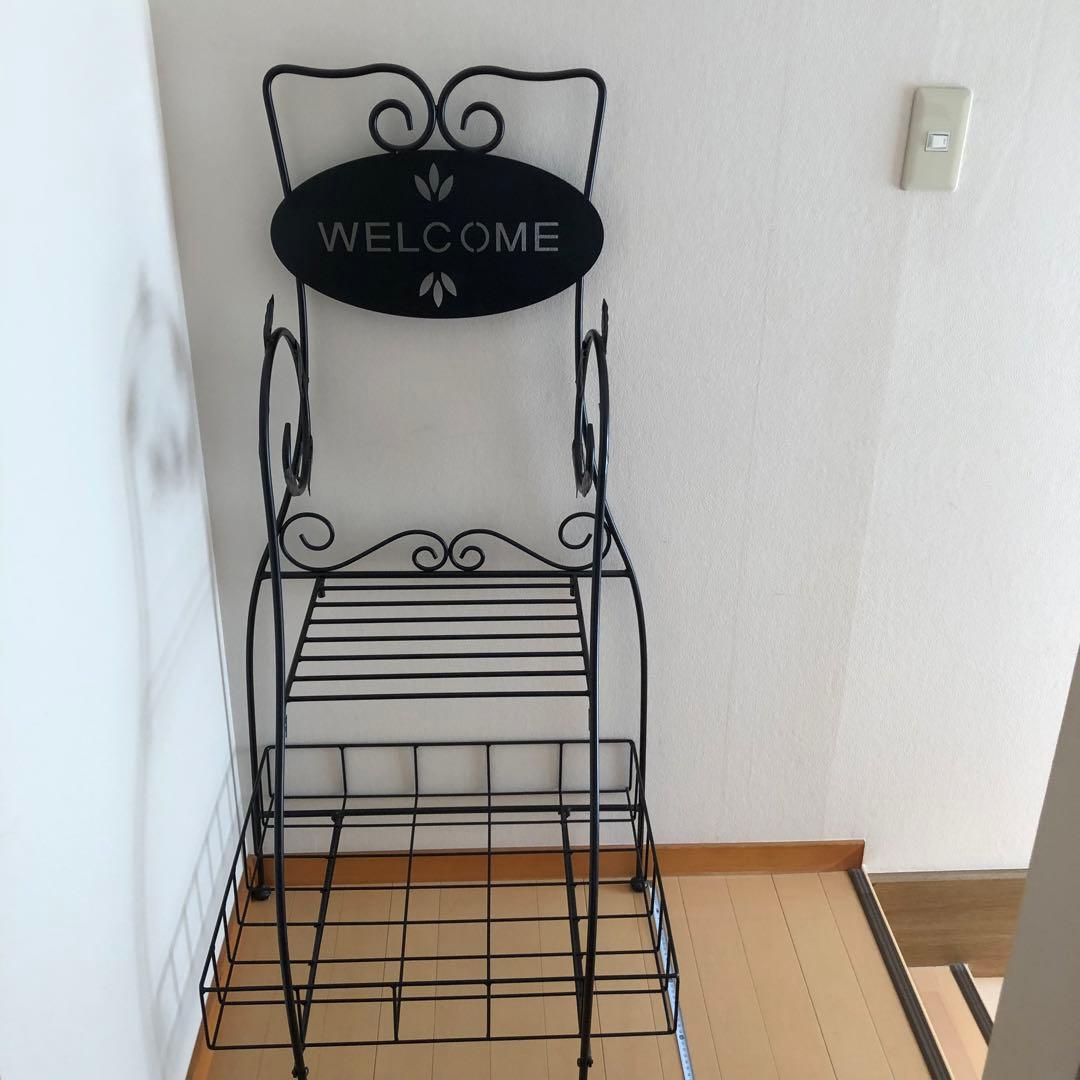 ウェルカムラック　アイアンラック　フラワーラック　カントリー雑貨　北欧風