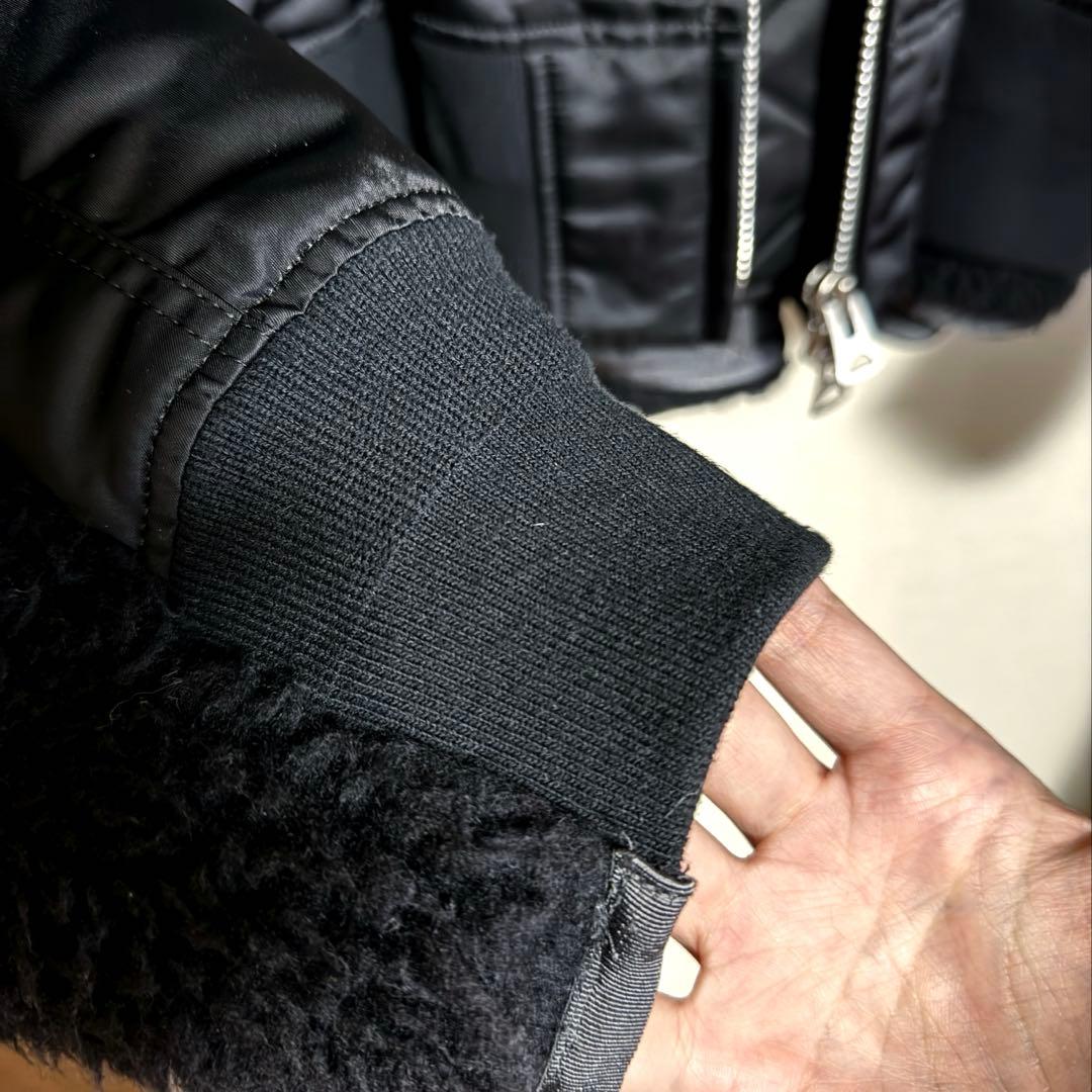 極美品sacai ボアフリース MA1 NylonTwillBlouson 2