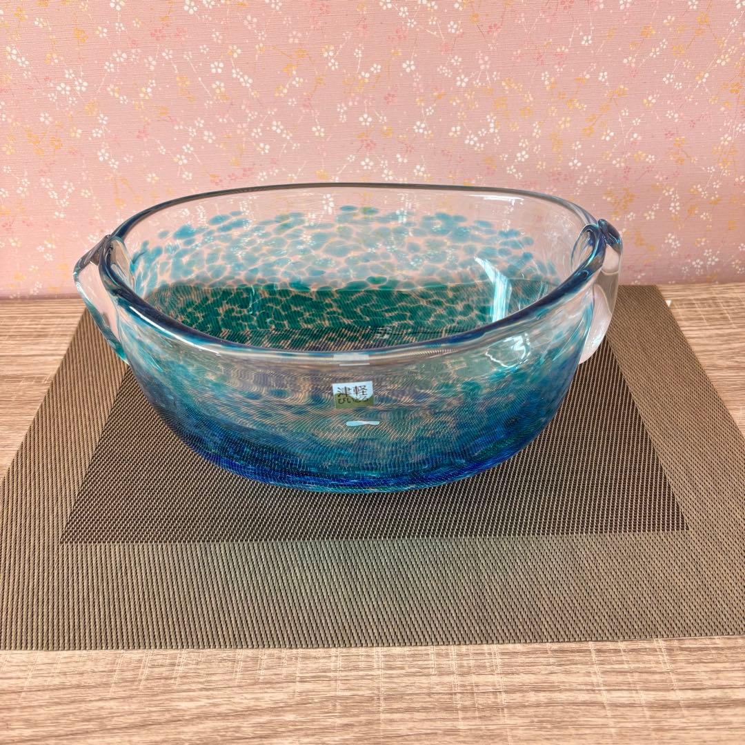 津軽びいどろ 水盤 「水陰」 F-79985 ❣️