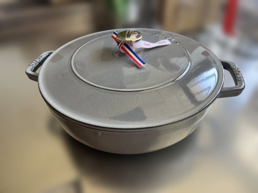 STAUB 鋳鉄製鍋 26cm 蓋付き グレー