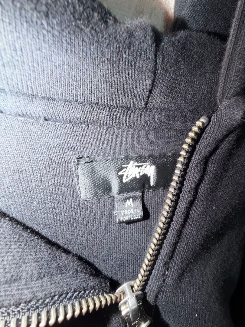stussy ジップパーカー　CONTRAST STITCH LABEL