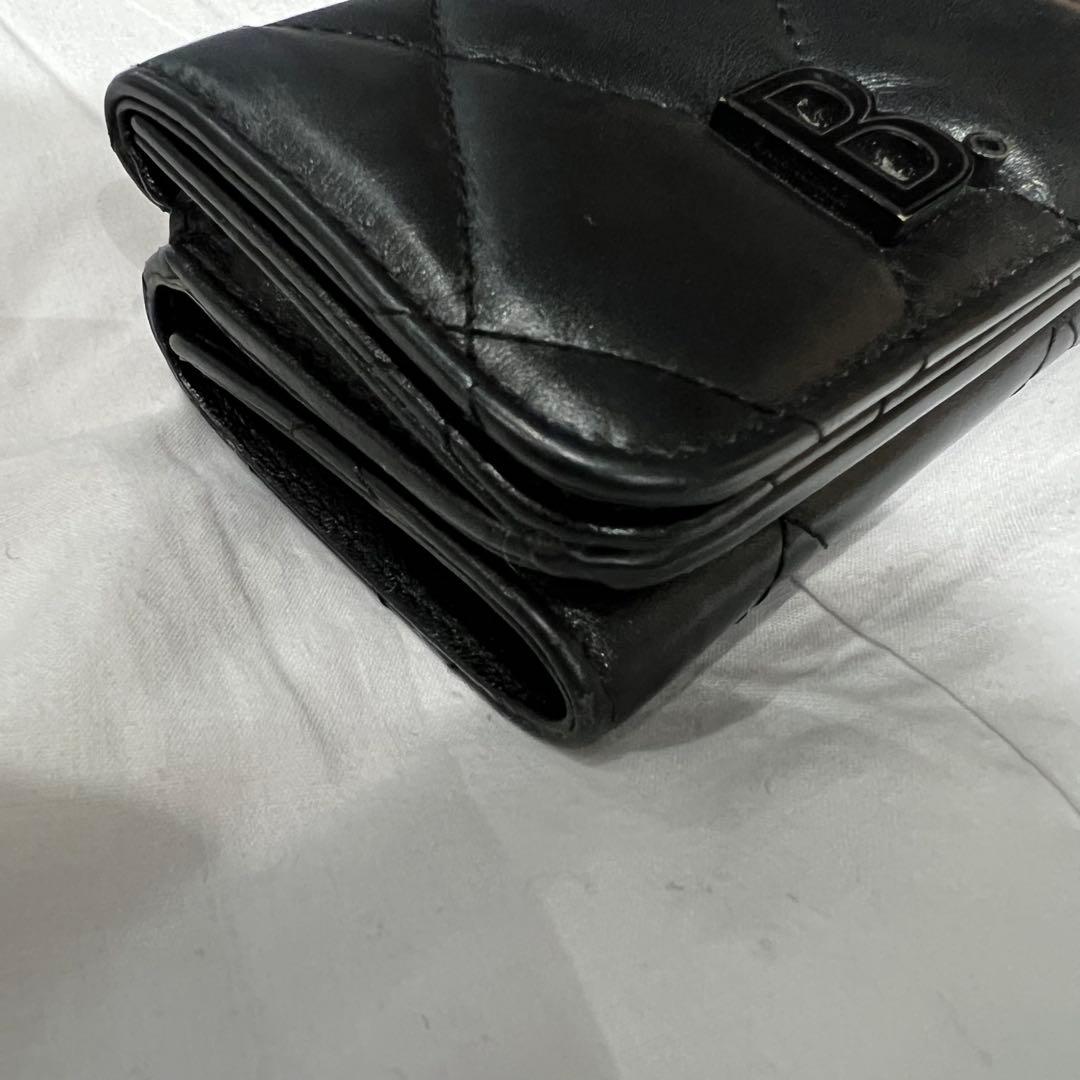 BALENCIAGA B ロゴ レザー ウォレット バレンシアガ 三つ折り 財布